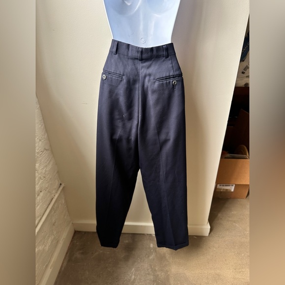 Slates Wool Blend Trousers, Navy Pleated Pants, Size 30x29 – Pre-Loved - Picture 4 of 4
